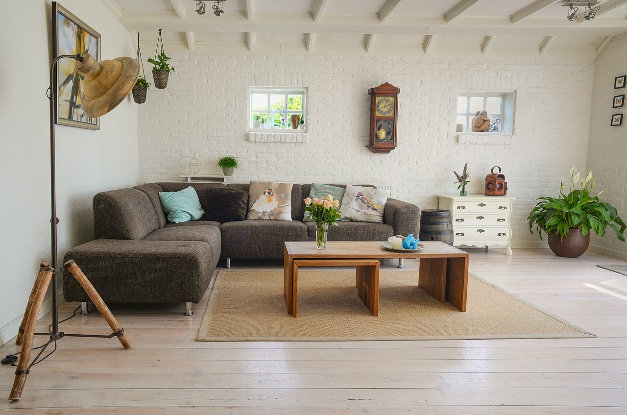 Meble w pokoju dziennym z sypialnią 20 m²